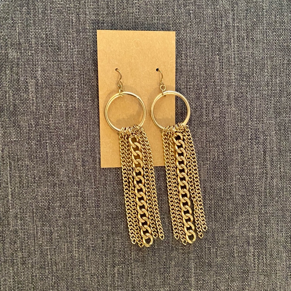 Gold Chain Dangle Earrings